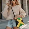thumbnail image 4 of LedBack Jamaica Flag Print Leather Crossbody Handbag Satchel Bag with Adjustable Strap, Hobo Purse Shoulder Handbag with Multi Pockets for Travel Shopping Work, Green, 4 of 7