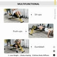 thumbnail image 3 of Soozier Adjustable Hyper Extension Dumbbell Weight Bench, Foam Leg Holders, Exercise Abs, Arms, Core, Strength Workout Station for Home Gym, Yellow, 3 of 9