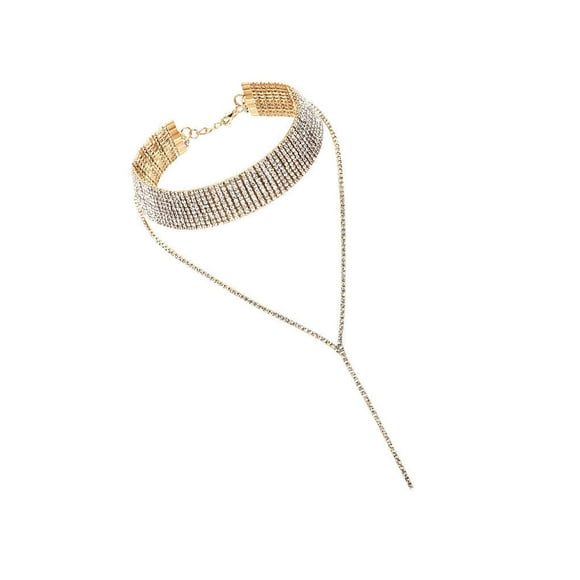 Choker Necklace Chokers Pendants Vintage Clothing Ornament Hanging Decoration Young Girls Necklaces Girl Jewelry for Dress Decor Golden