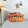 thumbnail image 6 of Tgbvmt Hot Dog Printed Pillow 11.81x9.5x1.57in Soft Multi-Purpose Food Shaped Cushion for Sofa Office Nap Bed Room Decor Kids Gift Comfortable Decorative Home Accent Pillow Use, 6 of 6
