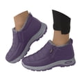 thumbnail image 3 of AUDeals Women Hiking Boots, Waterproof Snow Boots, Wide Toe Box Winter Shoes with Fur Lining for Cold Weather (Purple, 11), 3 of 5