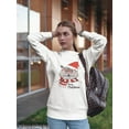 thumbnail image 2 of Christmas Hipster Fashion Owl. Sweatshirt Women -Image by Shutterstock, Female XX-Large, 2 of 4