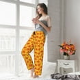 thumbnail image 5 of Cauagu fall retro maple leaf Pajama Pants for Women Loose Fit Wide Leg Trouser Pants Casual Elastic Waist Drawstring Lounge Pants, 5 of 6