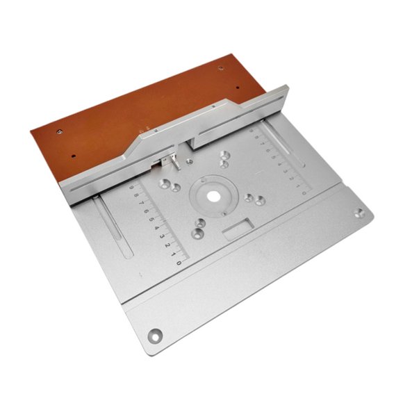 Riwcyla Set of 2 Router Table Insert Plate Aluminum Alloy Wood Milling Flip Board Machine Engraving Auxiliary Tool Woodworking Benches