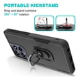 thumbnail image 2 of Rosebono Compatible With Motorola Moto G Power 2025 / Moto G Power 2026 Case, Hybrid Case With Adjustable Integrated Ring Kickstand (Black), 2 of 5