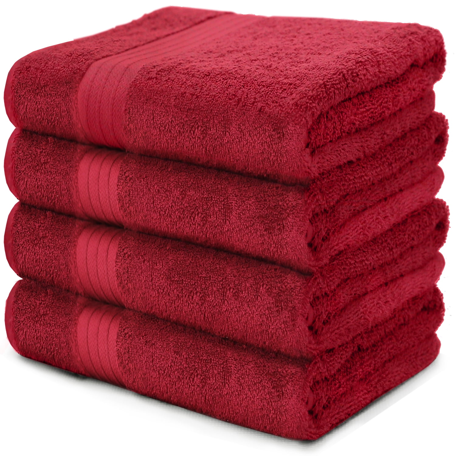 4Piece Bath Towels Set for Bathroom, Spa & Hotel Quality 100 Cotton