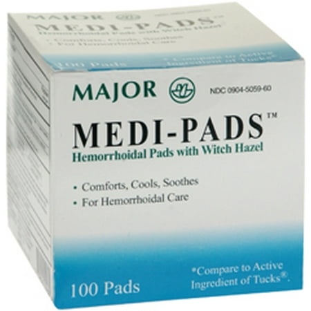 UPC 309045059609 product image for Major Medi-Pads Hemorrhoid Pads With Witch Hazel - 100 ct | upcitemdb.com