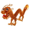 thumbnail image 5 of EXHUMKY Dragon Figurine Golden Aluminum Feng Shui Decor 1Pcs 9.82X5.11X2.36in, 5 of 8
