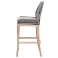 thumbnail image 3 of Wooden Barstool with Intricate Rope Weave Design, Gray and Brown- Saltoro Sherpi, 3 of 5