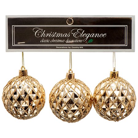 New 378621 Hx Ornament Ball Faceted 3pk 36 Pack Christmas Cheap