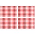 thumbnail image 1 of Napperons à Carreaux Rouges Vichy Coloré Napperons pour Fêtes et Décorations de Table de Noël-Carreaux Rouges 9 Lot de 4, 1 of 7