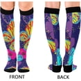 thumbnail image 2 of FREEAMG Butterfly Compression Socks for Men & Women Knee High Stockings for Running, Sport, Hiking & Travel, 2 of 7
