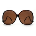 thumbnail image 4 of Womens Oversized Butterfly Swan Drop Temple Plastic Sunglasses Tortoise - Brown, 4 of 7