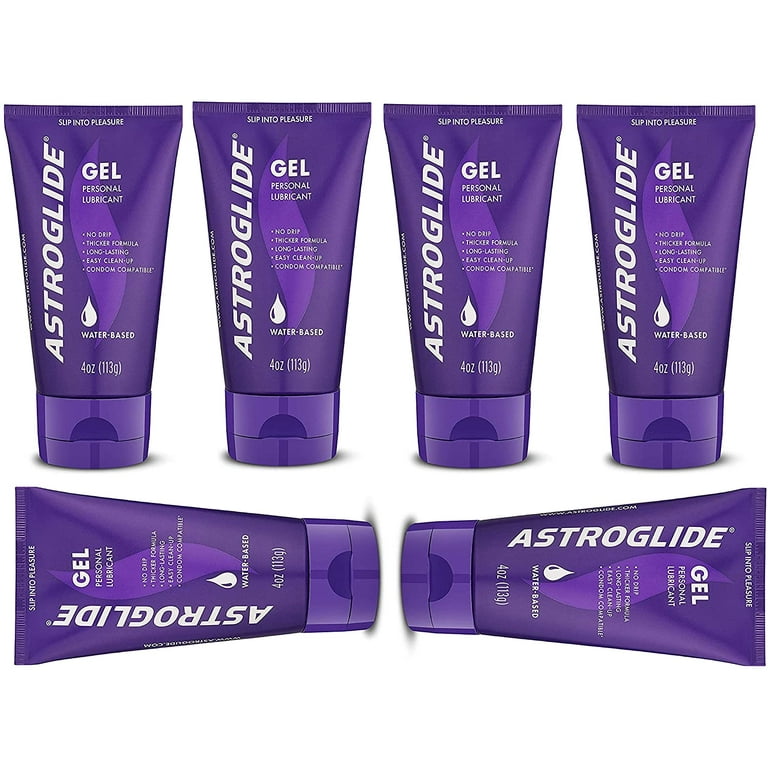 Astroglide Water-Based Personal Lubricant Gel, 4 oz - Pack of 6
