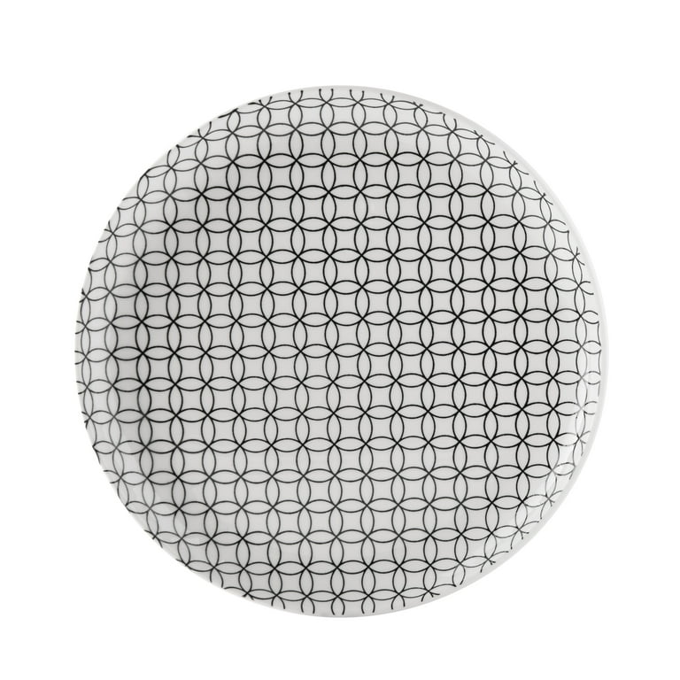 Mainstays Alessandra Black 4-pack Stoneware Dinner Plate Set, 10.5"