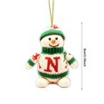 thumbnail image 3 of romoty Personalized Letter N Snowman Christmas Ornament, 3.15 in Acrylic Monogram Initial Knit Snowman Pendant with Cord for Xmas Tree Wreath Mantel Decor Kids Stocking Stuffer Gift, 3 of 7