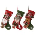 thumbnail image 4 of Injueey Medias navideñas personalizadas calcetines decorativos reutilizables con Papá Noel, 4 of 6