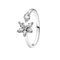 thumbnail image 1 of New 925 Sterling Silver Rings Stackable Infinite Heart Flower Crown For Women Original Silver 925 Wedding Ring Jewelry Gift R0009 6, 1 of 6