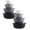 Black, variant on 4 Pcs Wide and Deep Nesting Plastic Small Mixing Bowls Food Storage Containers with Lid Portable Food Prep Containers Store & Serve Plastic Bowls for Kitchen, Fridge, 4 Sizes, Blue