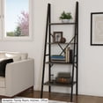 thumbnail image 6 of Lavish Home 4-Tier Ladder Shelf Set – Set of 2 Bookcases, Gray Woodgrain, 6 of 8