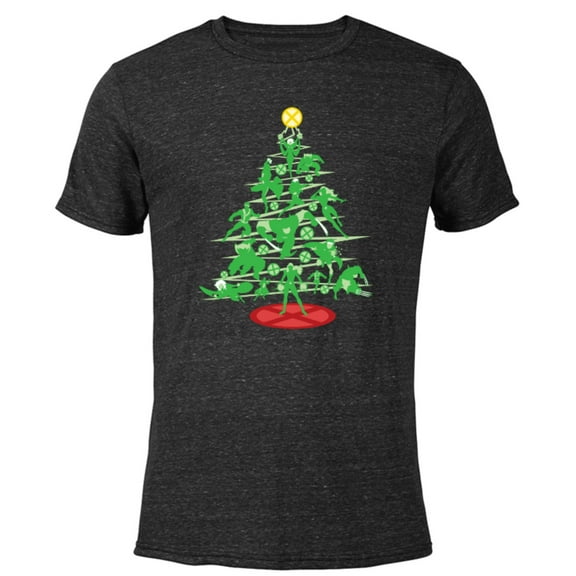Marvel X-Men Mutant Christmas Tree - Short Sleeve Blended T-Shirt for Adults – Customized-Black