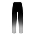 thumbnail image 5 of Minjewel Women's Gradient Color Short Sleeve Two-Piece Scrubs for Women Set, Comfortable Workout Sets for Women & Loungewear for Caregivers & Home Health,Black L, 5 of 7