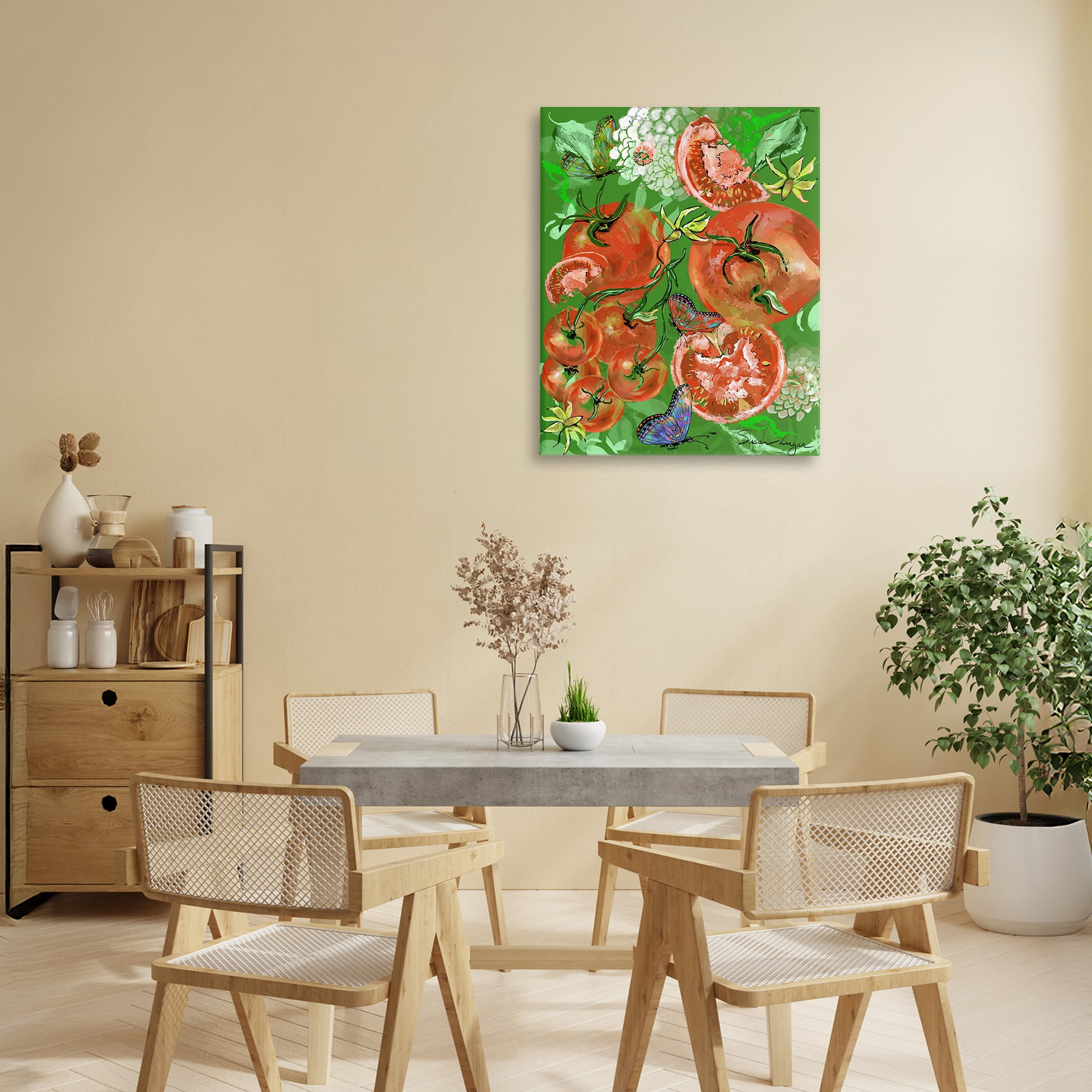 Stupell Industries Tomatoes Swirl Collage Canvas Wall Art, design by Susan Lugar