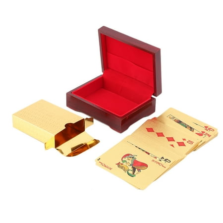 - Gold Plated Euro Pattern Playing Cards 24K Gold Plated Full Poker Deck Pure Christmas Gift 110*80*40 Mm
