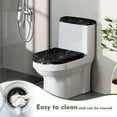 thumbnail image 5 of Yuyamidu Black Marble Print Toilet Seat Covers for Bathroom Decoration 2 PCS Toilet Tank Lid Cover & Toilet Lid Cover Set Fits Most Size Toilet Lid and Toilet Tank, 5 of 7