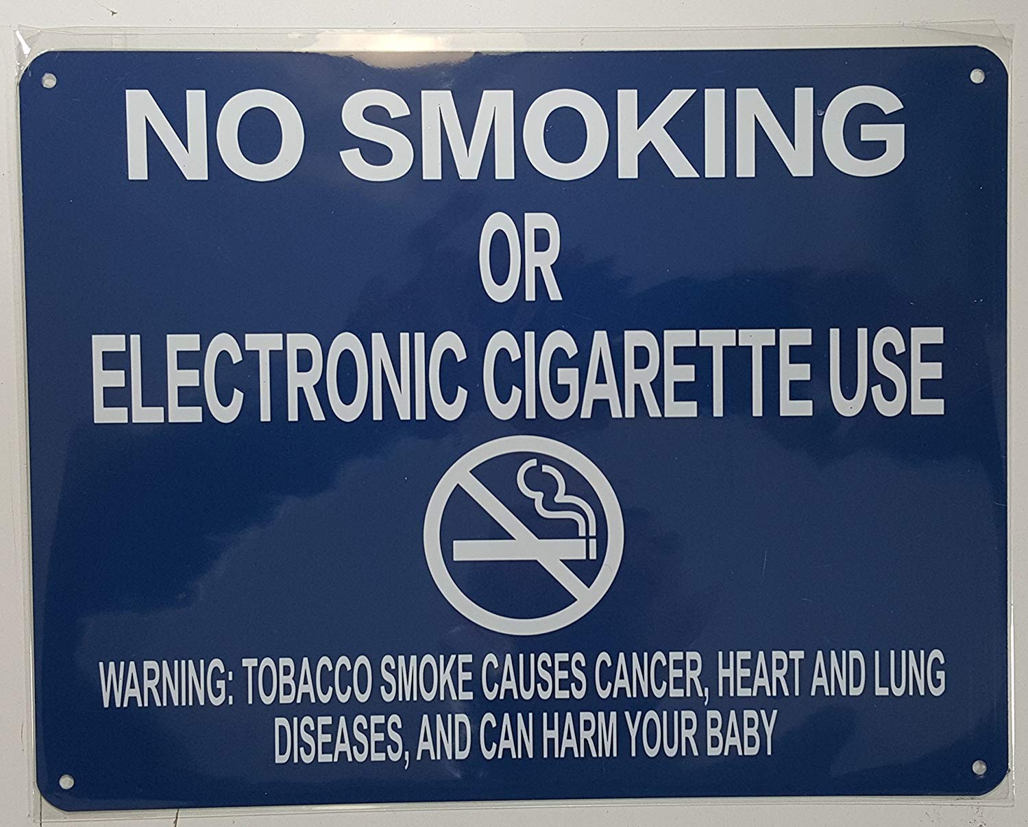 NYC Smoke free Act Sign No Smoking or Electric cigarette Use + Warning
