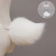 thumbnail image 6 of Slccxzc 2 Piece Plush Bunny Rabbit Ears Headband and Tail Set for Halloween Party (White), 6 of 7