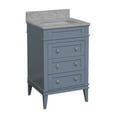 thumbnail image 3 of Eleanor 24" Bathroom Vanity with Powder Blue Cabinet and Carrara Marble Top, 3 of 6