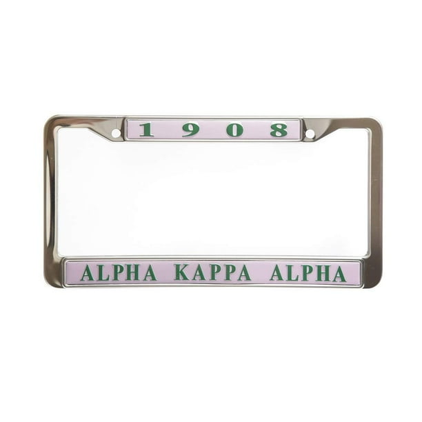 Alpha Kappa Alpha Sorority New Pink Metal License Plate Frame Walmart