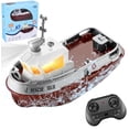 thumbnail image 1 of B-Qtech Barco Eléctrico con Control Remoto 2.4G, Juguete Acuático Recargable con Luces LED, Impermeable con Sensor de Agua para Piscina, Bañera y Lagos, Regalo para Niños, 1 of 8