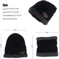 thumbnail image 5 of Muryobao Winter Hats and Scarf Set Knitted Slouchy Beanie Hat Warm Knit Skull Cap Infinity Scarves for Women Snow Ski Black Set, 5 of 5
