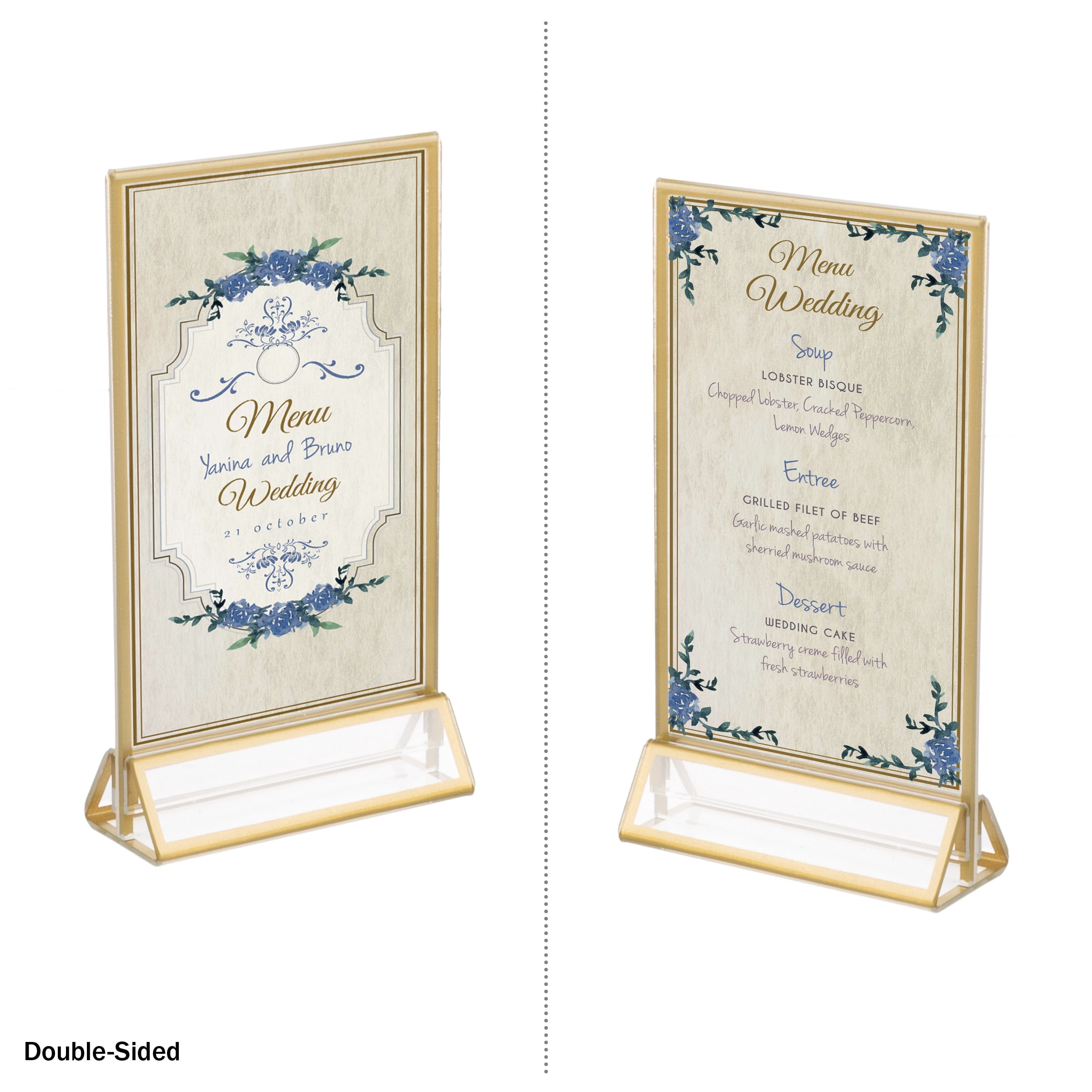 GNP 4x6 Picture Frame (6-Pack) – Floating Frame for Table Numbers, Wedding Signs, Photo Display, or Table Decor - Gold