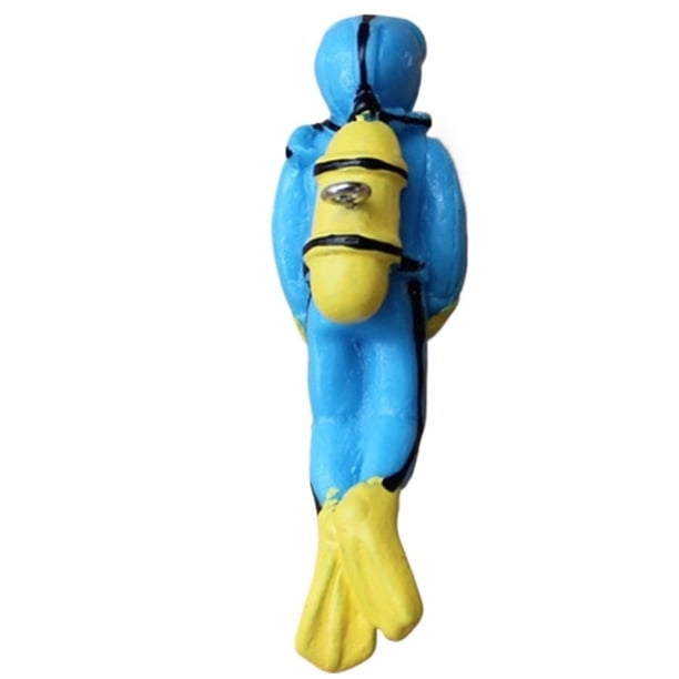 Nueva resina flotante Diver pecera decoración flotante bajo el agua conjunto mundo submarino pequeña bola flotante