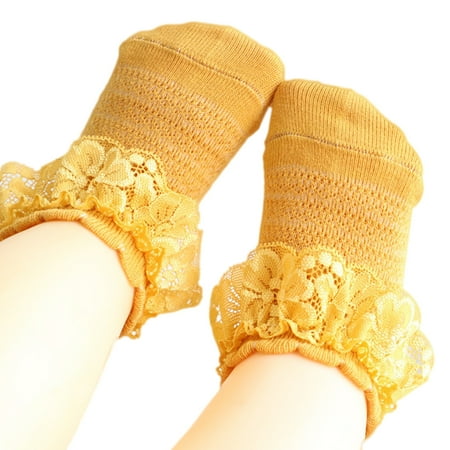 

Baby Girls Princess Frilly Lace Floral Socks Cute Fashion Thin Ankle Cotton Socks