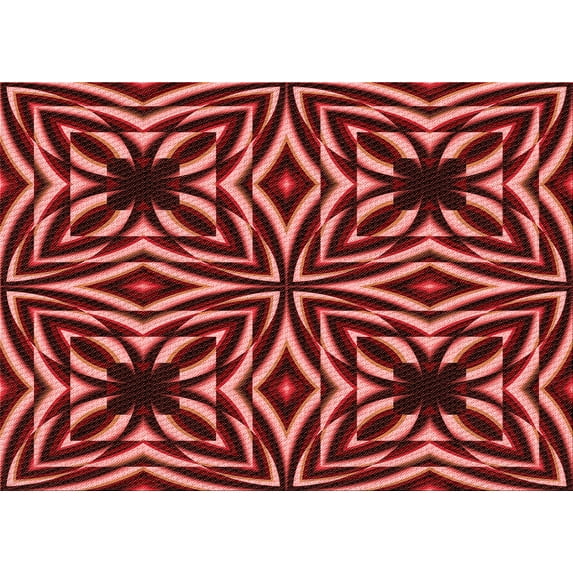 Ahgly Company Indoor Rectangle Patterned Valentine Red Area Rugs, 8' x 10'