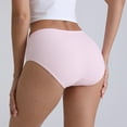 thumbnail image 4 of Fnooota Womens Underwear, High Waist Briefs 100% Cotton Panties Light Breathable Comfort Stretchy Pink ,XL, 4 of 5