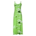 thumbnail image 4 of Wycnly Womens Dresses Beach Spaghetti Strap High Waist Swing Cami Long Sundress Fashion Floral Print V-Neck Sleeveless Maxi Summer Dress Green m, 4 of 5