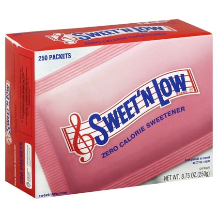 Sweet'N Low Zero Calorie Sweetener, 250 Count, 8.8 oz