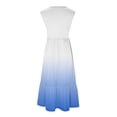 thumbnail image 5 of 2024 Longues Robes Maxi à Bretelles Spaghetti pour Femmes Été, Robes Maxi Sans Manches à Dégradé pour Femmes Grande Taille, Robes d'Été Décontractées à Col Rond pour la Plage, Robe Maxi Fluide à Étages pour Femmes, 5 of 5