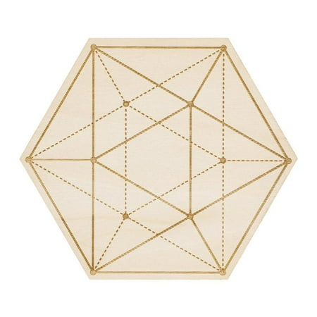 

Famure Sacred Geometry Coasters|Hexagonal Wooden Coaster for Drinks|Table Decorations for Apartment Kitchen Room Bar Housewarming Gifts