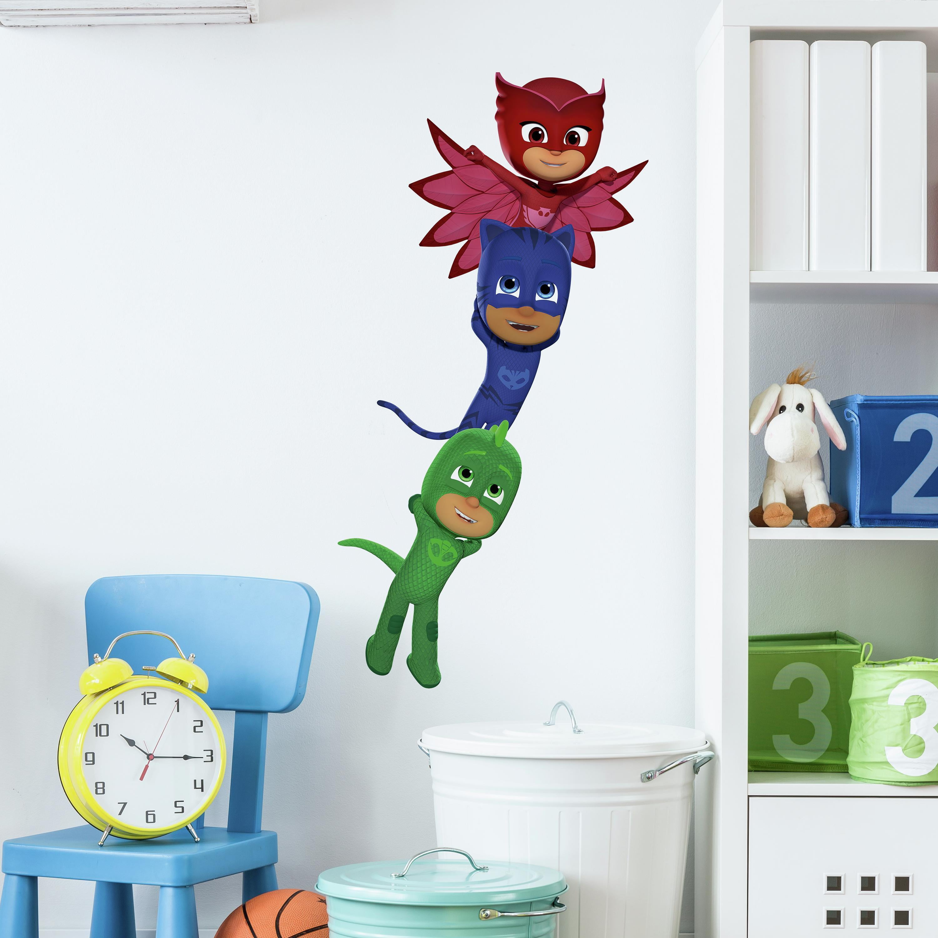 12 x 20 Removable Home Disney Animated Kids TV Series Decor Design Kids Bedroom Nursery Sticker Decoration PJ Masks Vinyl Wall Art Decal Catboy and Owlette