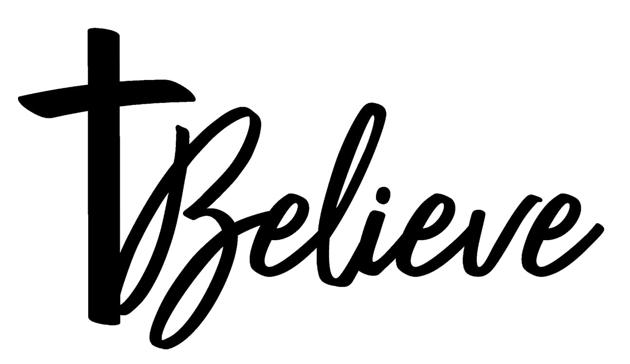 Believe Cross Faith God Jesus Prayer Miracles Faith Wall Decals for Walls Peel and Stick wall
