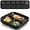 Black, variant on YUESHENGHAO10-inch (5PCS)unbreakable wheat child/adult divider plate, 3-compartment divider plate, dishwasher/microwave safe divider plate/Lightweight reusable plastic divider plate, BPA-free (black)
