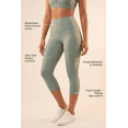 thumbnail image 6 of Women’s High Waist Tummy Control Capri Leggings, Moisture Wicking Activewear, 6 of 7
