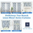 thumbnail image 5 of DriftAway Tree Branch Linen Blend Abstract Ink Printing Lined Thermal Insulated Window Curtain Valance Rod Pocket 52 Inch by 18 Inch Plus 2 Inch Header Blue, 5 of 9