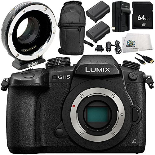 partij Sada afvoer Panasonic Lumix DC-GH5 Mirrorless Digital Camera with Metabones T Speed  Booster Ultra 0.71x Adapter 9PC Accessory Bundle – Includes 64GB SD Memory  Card + 2x Replacement Batteries + MORE - Walmart.com